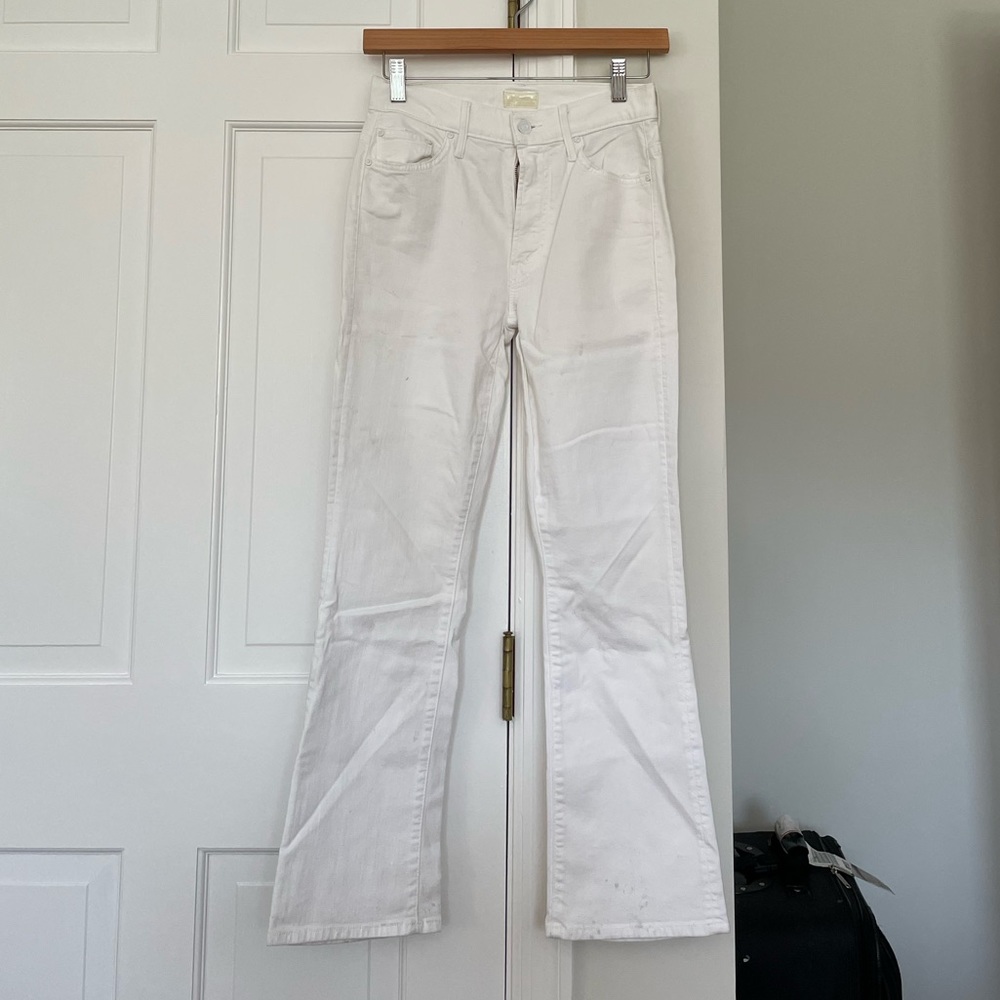 mother white jeans